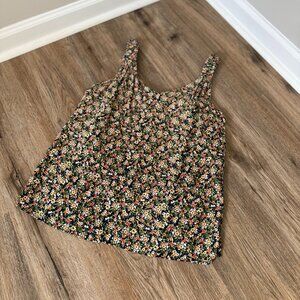 1.State | Floral Sleeveless Top | Gathered Straps | Size M